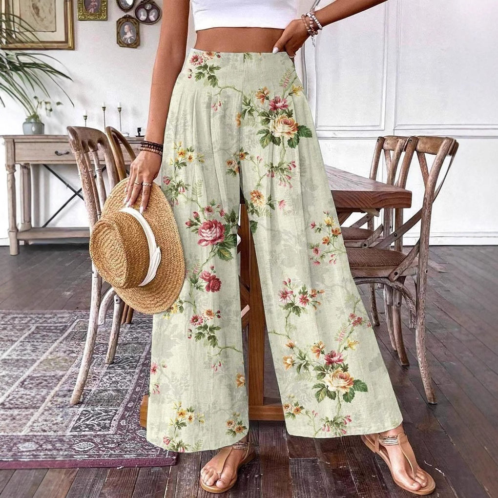 Womens Plus-Size Casual Wide-Leg Athletic Pants