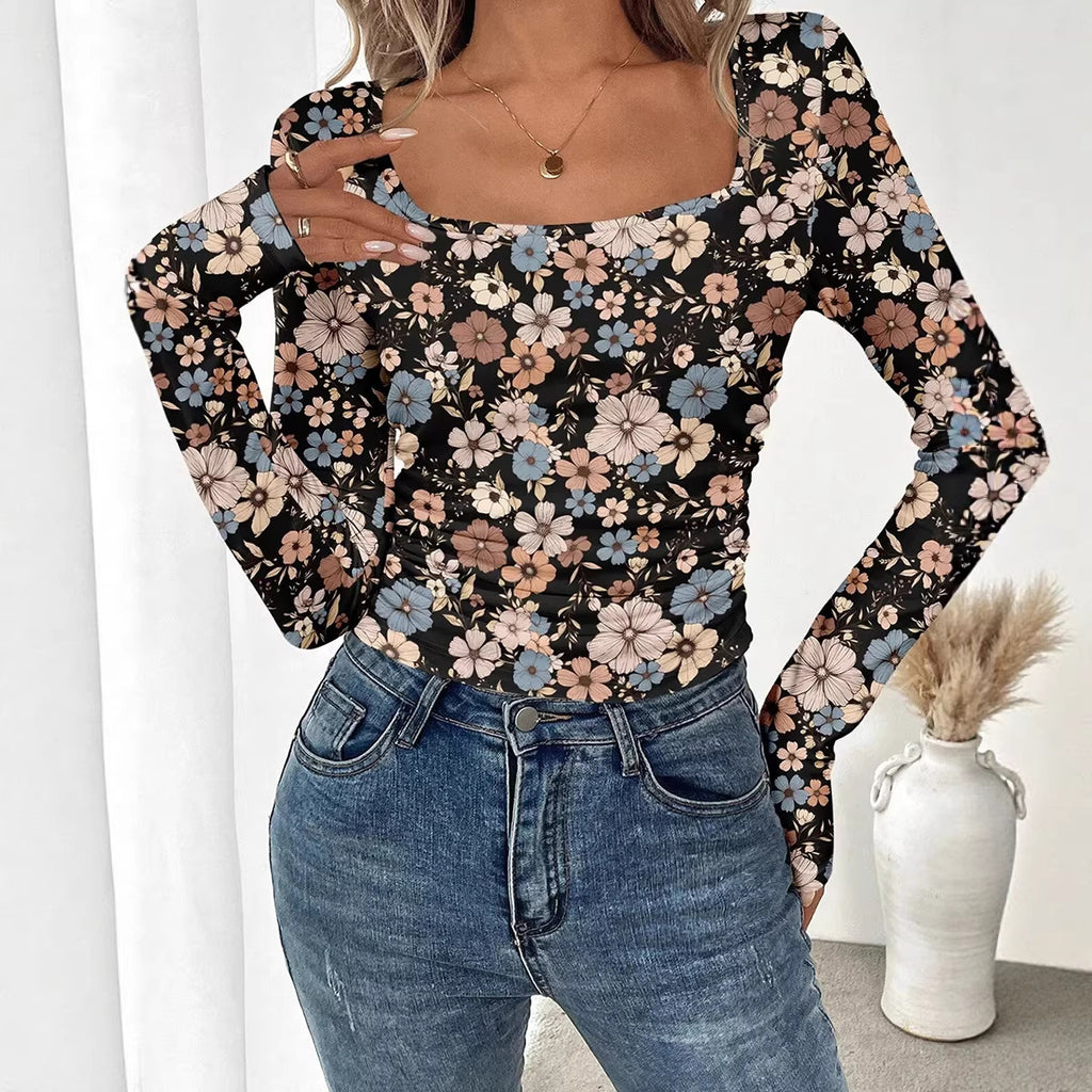 New Womens Pullover Crew-Neck Leopard-Print One-Piece Top