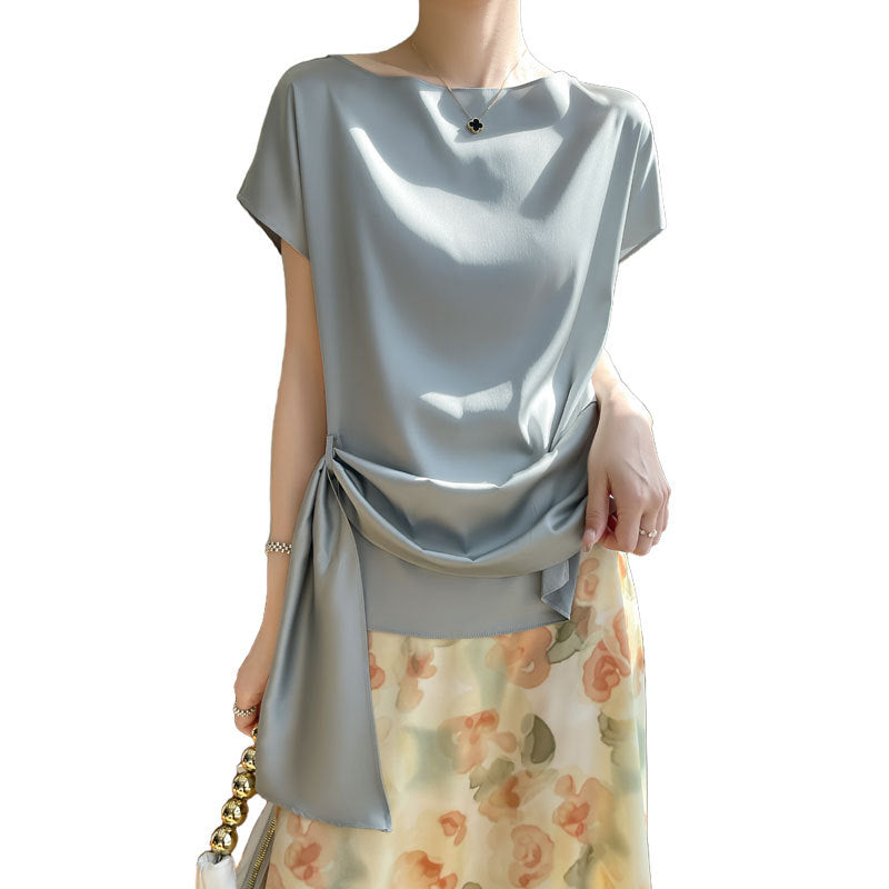 Western-style Loose-fitting Off-shoulder Top That Flatters