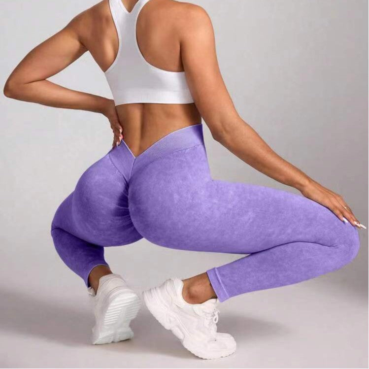 Threaded Yoga Pants With A High Waist For Lifting The Hips Perfect For Outdoor Activities