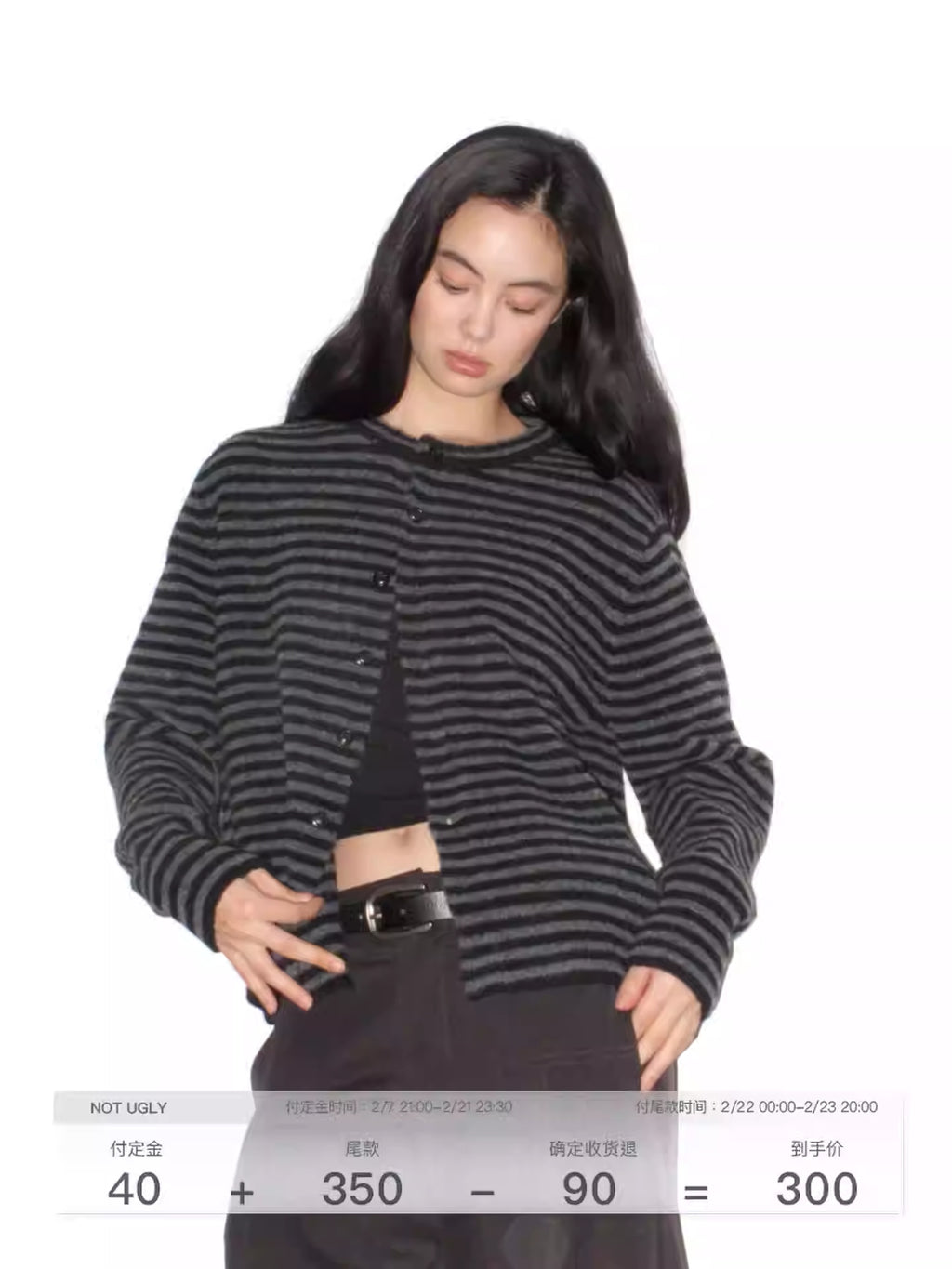 Striped Turtleneck Knit Sweater Base Layer Top
