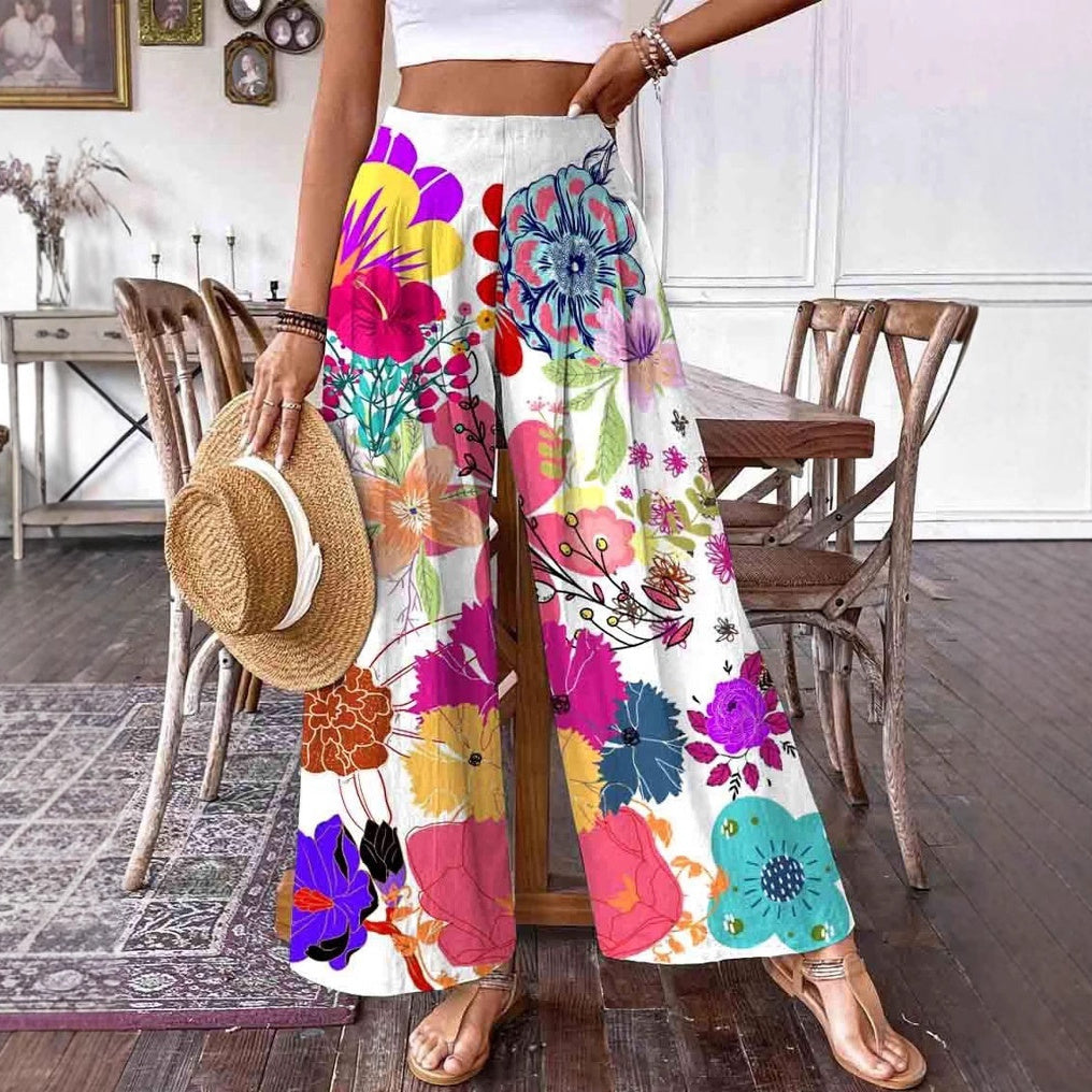 Womens Plus-Size Casual Wide-Leg Athletic Pants