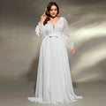 Elegant Banquet Wedding Party Waist Trimming Loose V-neck Dress