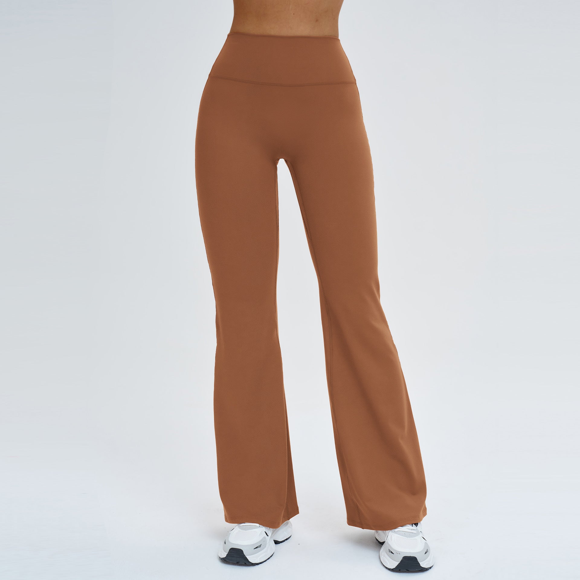 High-waisted Flared Pants With A Slightly Tapered Leg For A Slimming, Sporty Look For Women