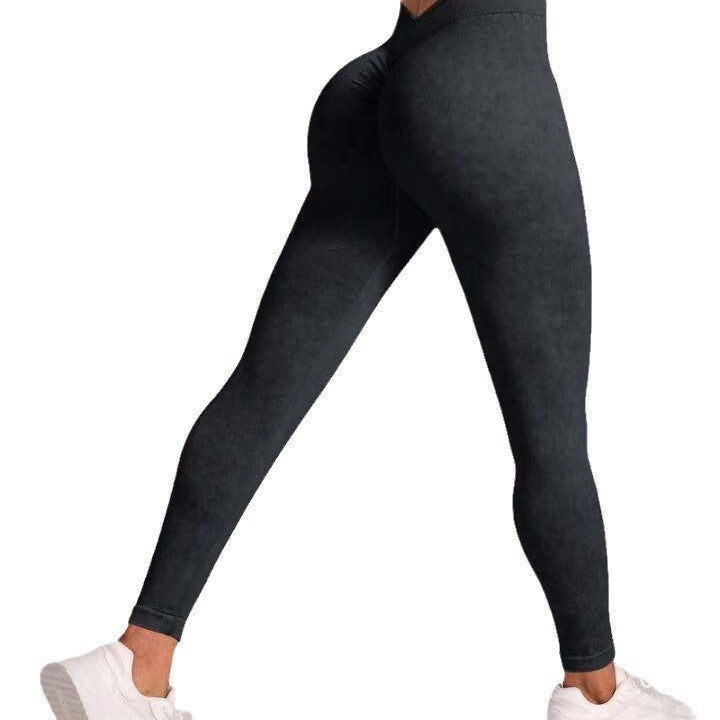 Threaded Yoga Pants With A High Waist For Lifting The Hips Perfect For Outdoor Activities