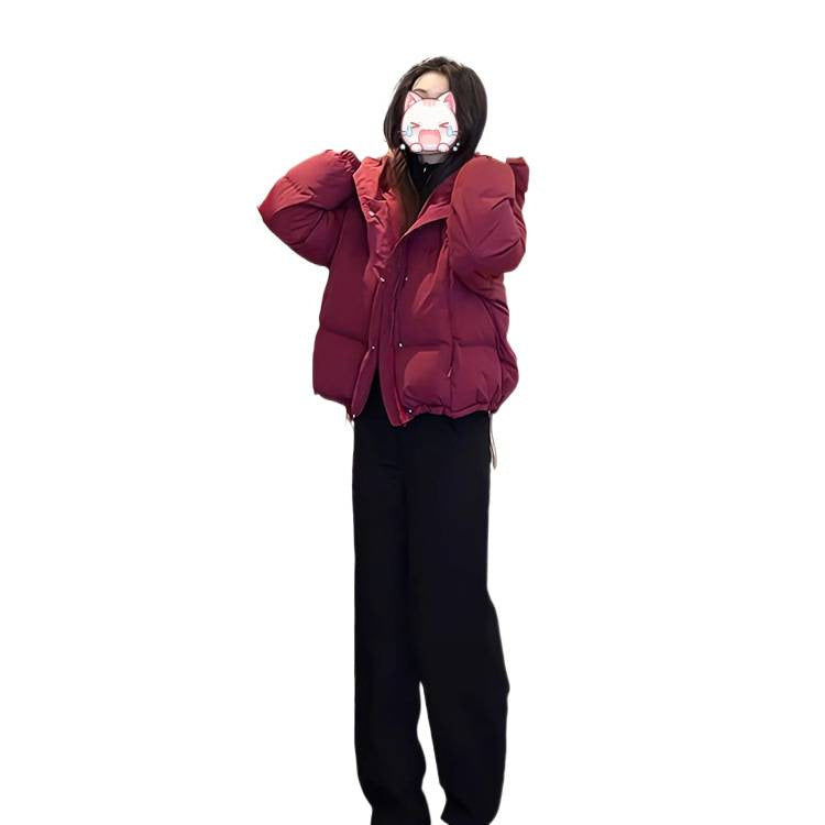 Winter Korean-style Cropped Hooded Cotton Jacket