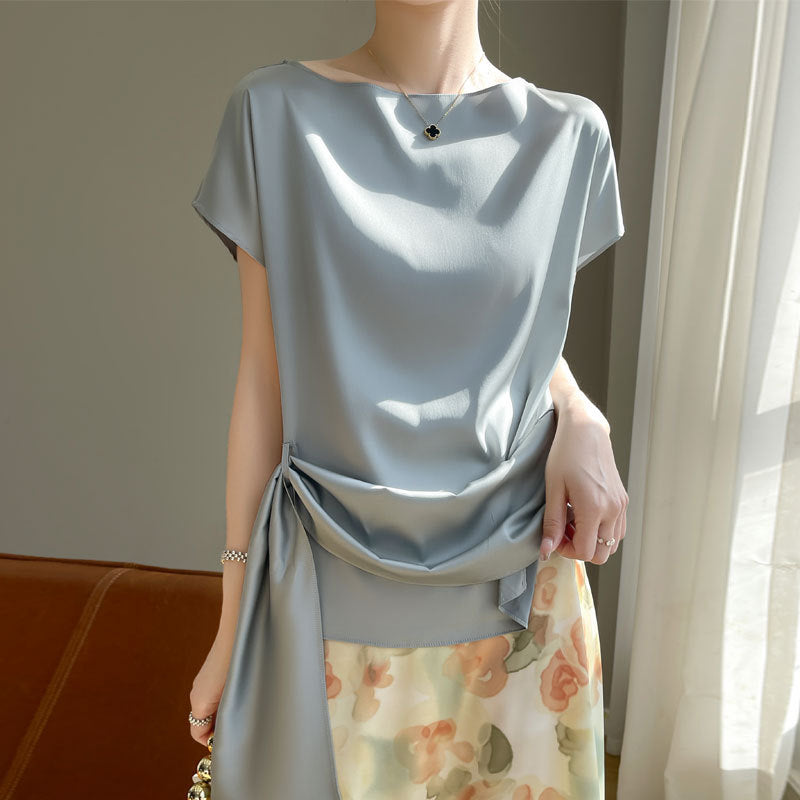 Western-style Loose-fitting Off-shoulder Top That Flatters