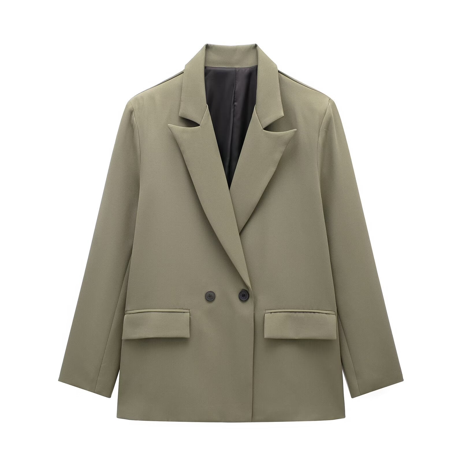 Summer Casual Relaxed-fit Double-breasted Blazer