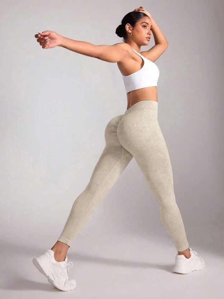 Threaded Yoga Pants With A High Waist For Lifting The Hips Perfect For Outdoor Activities