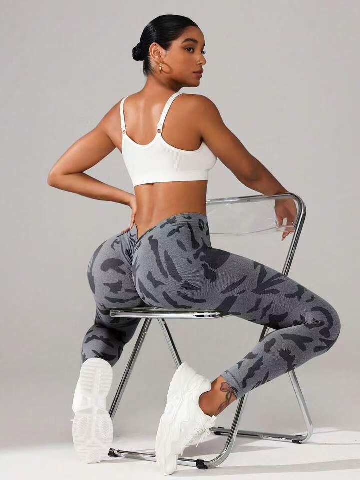 Threaded Yoga Pants With A High Waist For Lifting The Hips Perfect For Outdoor Activities
