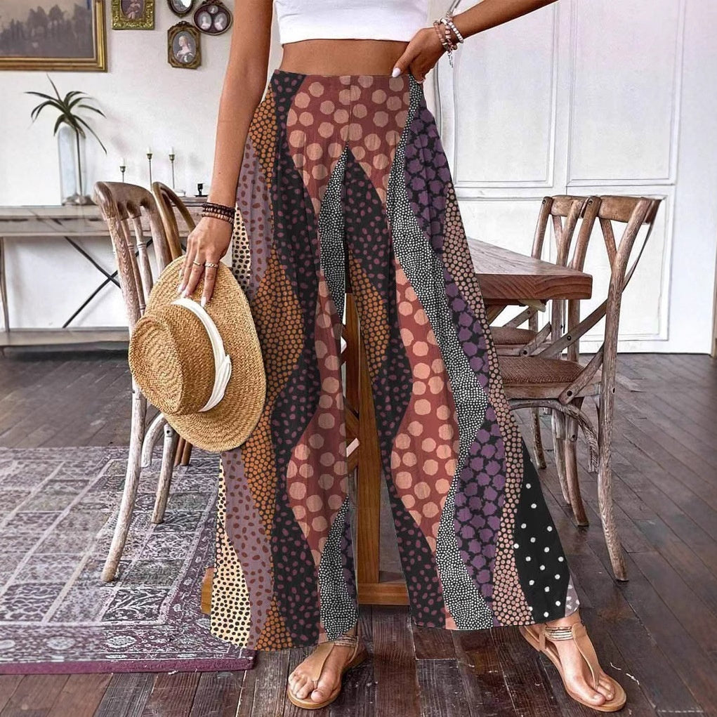 Womens Plus-Size Casual Wide-Leg Athletic Pants