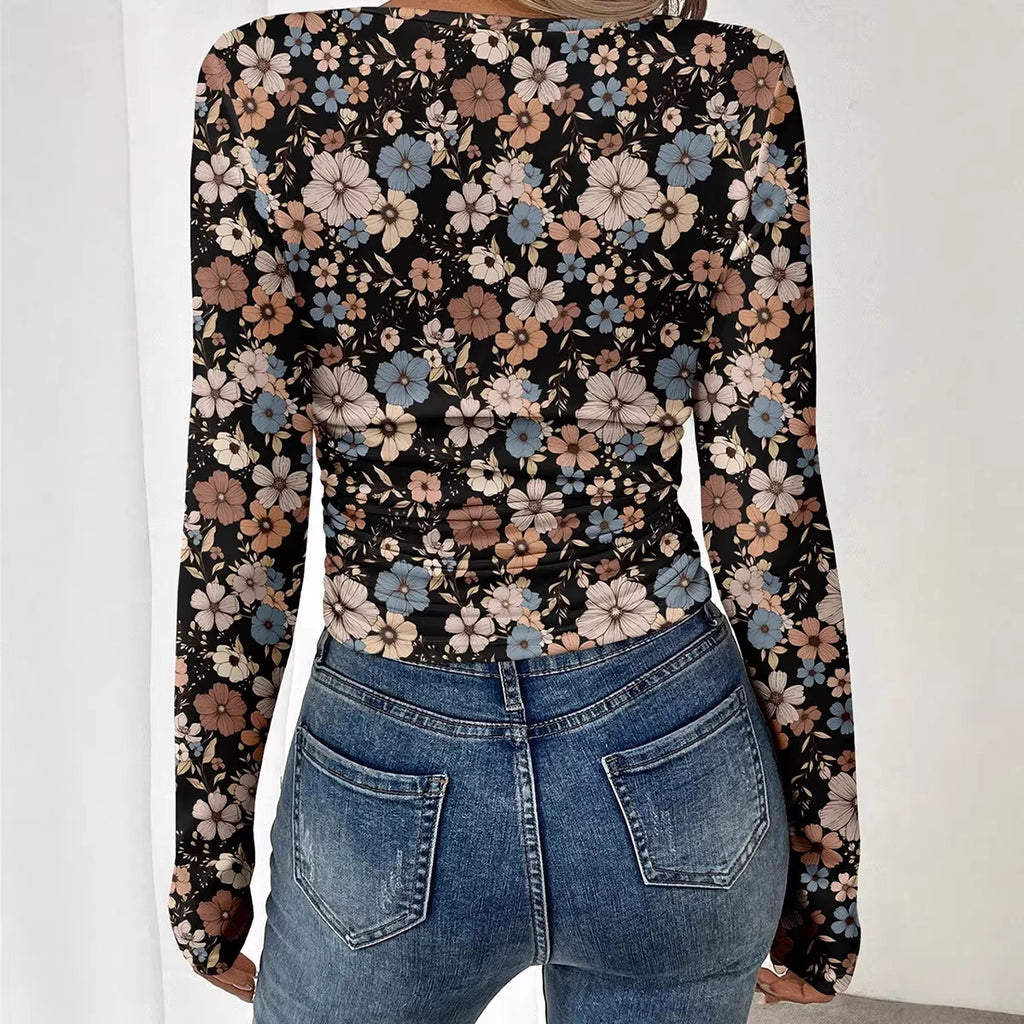 New Womens Pullover Crew-Neck Leopard-Print One-Piece Top