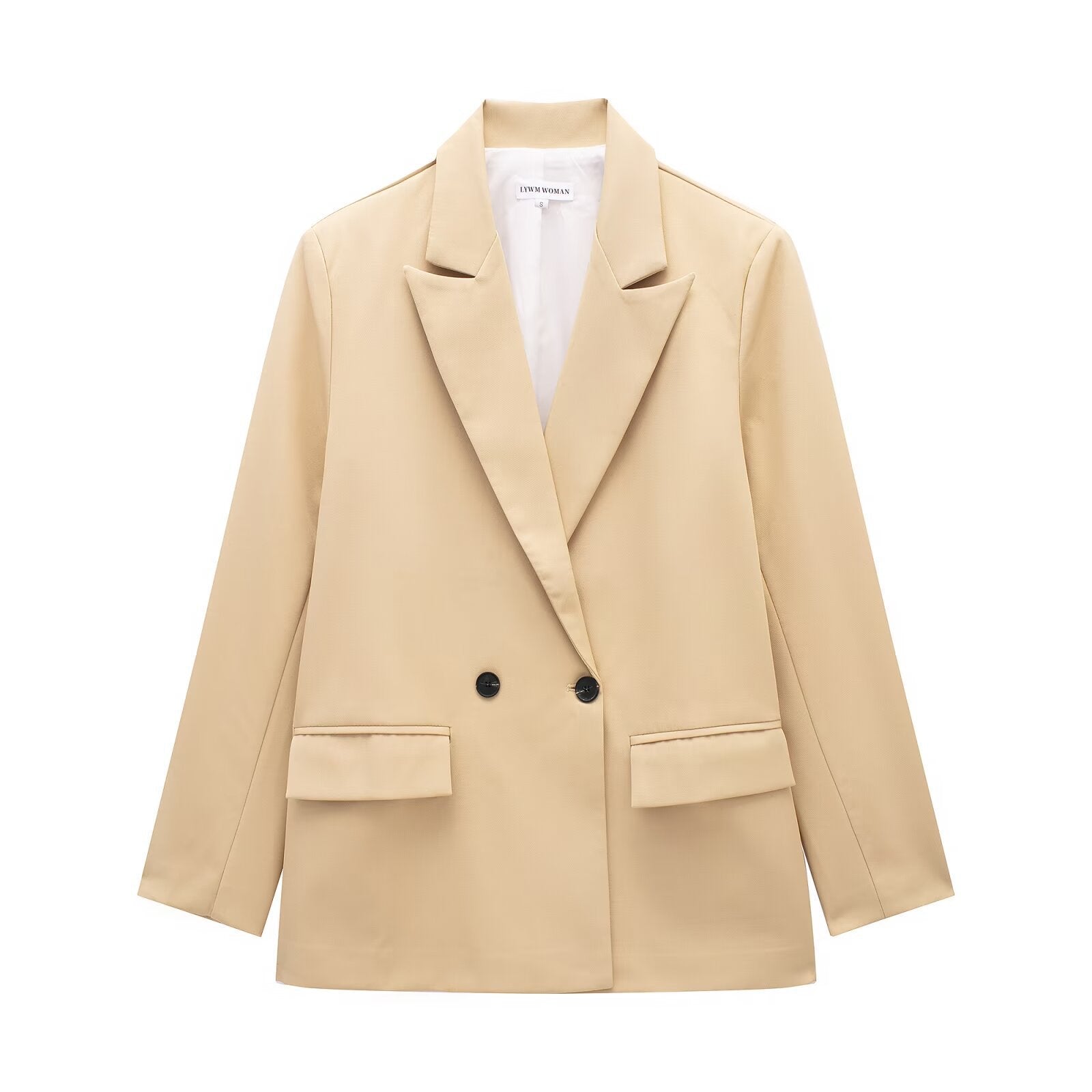 Summer Casual Relaxed-fit Double-breasted Blazer